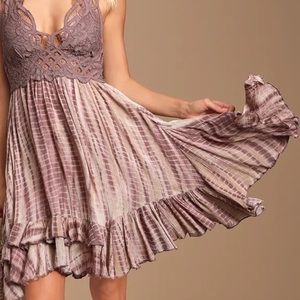 Free people tie dye & lace dress